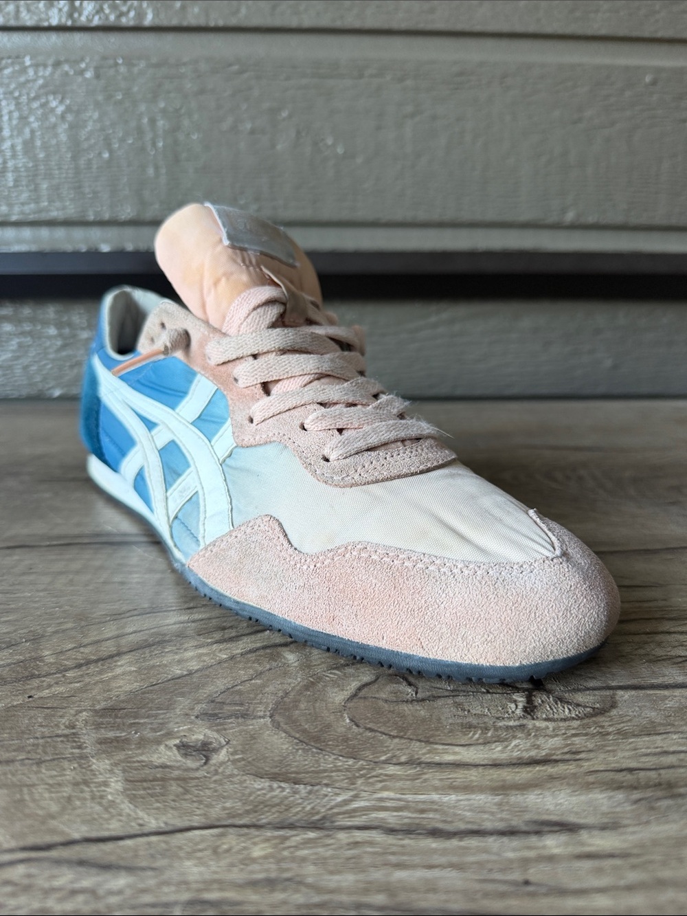 Onitsuka Tiger by Asics Men's Pink and Blue Suede Sneakers size 10.5